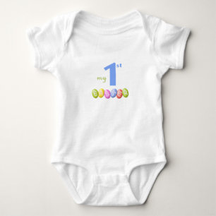 Erstes das Ostern-Shirt des Babys mit coloful Baby Strampler