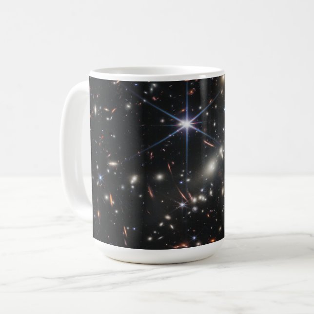 Erstes Deep Field of Universe von James webb Kaffeetasse (Vorderseite Links)