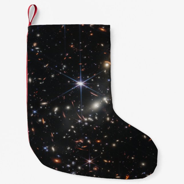 Erstes Deep Field of Universe von James webb Kleiner Weihnachtsstrumpf (Vorderseite)