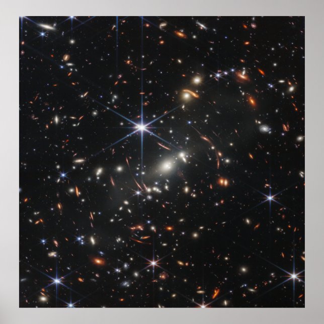 Erstes Deep Field of Universe von James webb Poster (Vorne)