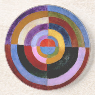 Erstes Disque durch Robert Delaunay Sandstein Untersetzer
