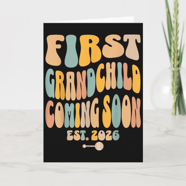 Erstes Enkelkind kommt bald 2026 Baby-Ankündigung Karte (Vorderseite)