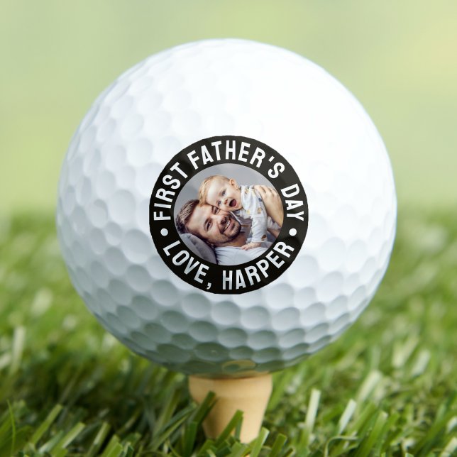 Erstes Foto zum Vatertag Golfball (First Father's Day Photo Golf Balls )