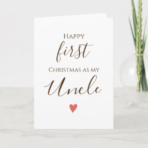 Erstes frohes Weihnachten Onkel Karte