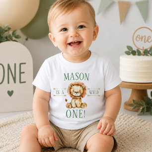 Erstes Geburtstag Wild One Lion Shirt