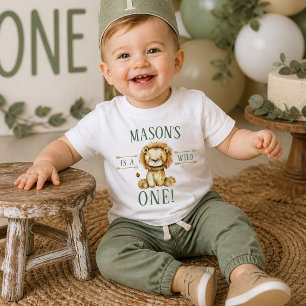 Erstes Geburtstag Wild One Lion Shirt