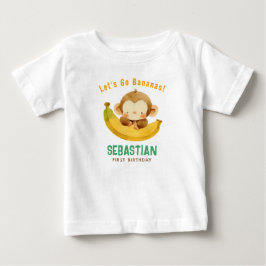 Erstes Geburtstags-Affen-Shirt Los geht's mit Bana Baby T-shirt