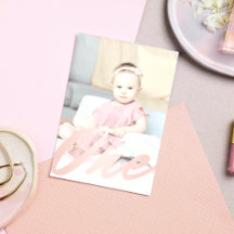 Erstes Geburtstags-Blush Pink Rose Gold Girl Foto