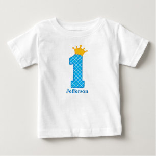 Erstes Geburtstags-Prinz-T-Shirt personalisiert Baby T-shirt