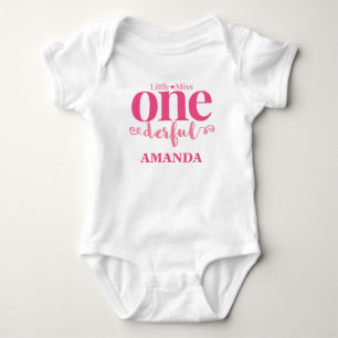 Erstes Geburtstags-Shirt für Little Miss Onederful Baby Strampler
