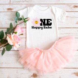 Erstes Geburtstags-T-Shirt für ein glückliches Bab Baby Strampler