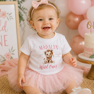 Erstes Geburtstags-Wild-One-Löwen-Shirt Baby T-shirt