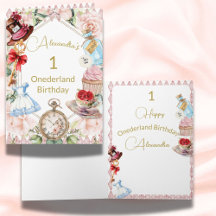 Erstes Geburtstagsalter der Alice im Wunderland