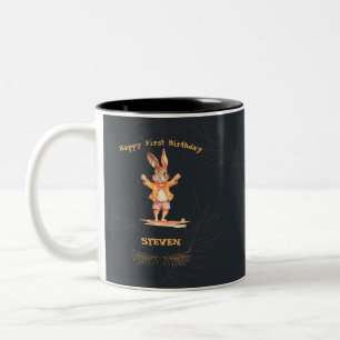 erstes Geburtstagstier Zweifarbige Tasse