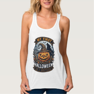 Erstes Halloween als Bruder Kürbis Wolf Mond_1 Tank Top