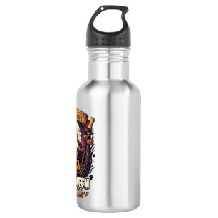 Erstes Halloween als Dad Kürbis Wolf Mond_1 Edelstahlflasche