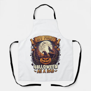 Erstes Halloween als Dad Kürbis Wolf Mond_1 Schürze