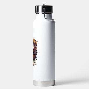 Erstes Halloween als Dad Kürbis Wolf Mond_1 Trinkflasche