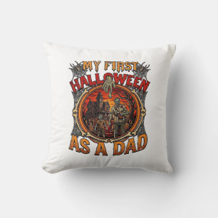 Erstes Halloween als Dad Zombie Spukhaus Friedhof Kissen