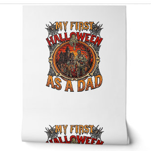 Erstes Halloween als Dad Zombie Spukhaus Friedhof Tapete