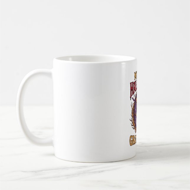 Erstes Halloween als Großmutter Hexe Kürbis Fleder Kaffeetasse (Links)