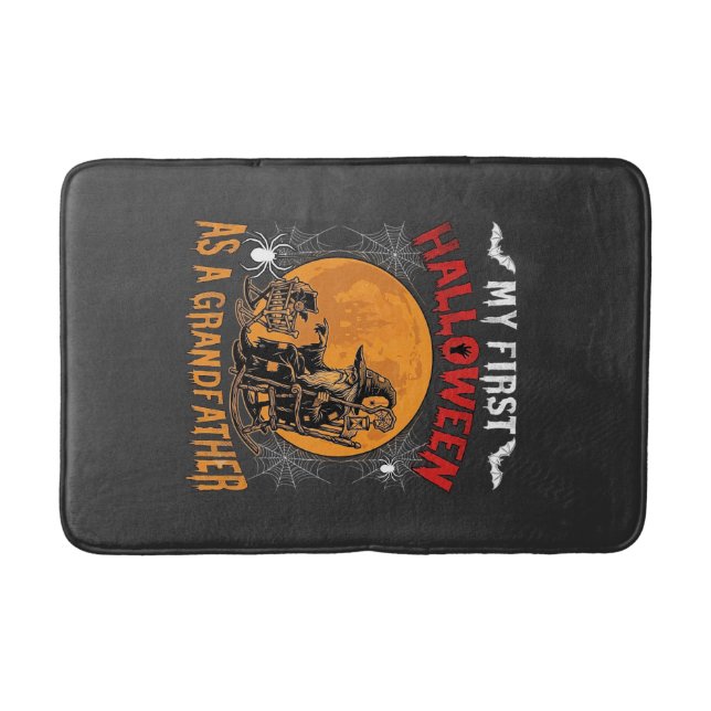 Erstes Halloween als Großvater Zauberer Fledermaus Badematte (Vorderseite)