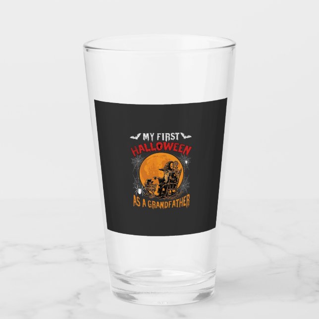 Erstes Halloween als Großvater Zauberer Fledermaus Glas (Vorderseite)