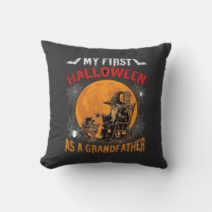 Erstes Halloween als Großvater Zauberer Fledermaus Kissen