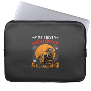 Erstes Halloween als Großvater Zauberer Fledermaus Laptopschutzhülle