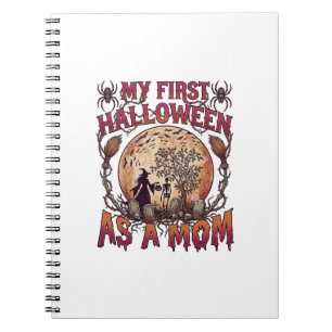Erstes Halloween als Hexenmutter Skelett Mond_1 Notizblock