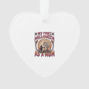 Erstes Halloween als Hexenmutter Skelett Mond_1 Ornament