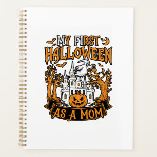 Erstes Halloween als Mama Geisterschloss Kürbisbäu Planer