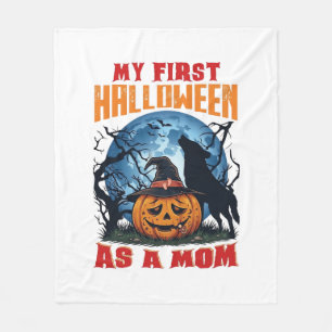 Erstes Halloween als Mutter-Kürbis-Wolf-Mond_1 Fleecedecke