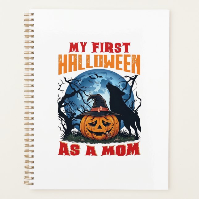 Erstes Halloween als Mutter-Kürbis-Wolf-Mond_1 Planer (Vorderseite)