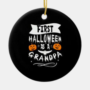 Erstes Halloween als Opa Lustiges Halloween-Gesche Keramik Ornament