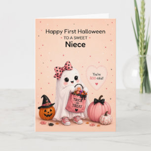 Erstes Halloween für die Nichte Süßer Geist Karte