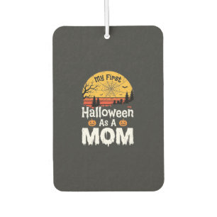 Erstes Halloween Mama Vintage Sonnenuntergang Desi Autolufterfrischer