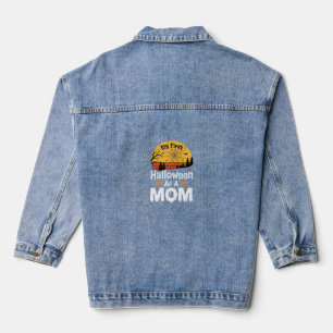 Erstes Halloween Mama Vintage Sonnenuntergang Desi Jeansjacke