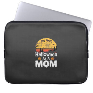Erstes Halloween Mama Vintage Sonnenuntergang Desi Laptopschutzhülle