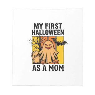 Erstes Halloween-Mutter-Shirt Vintage-Geister-Desi Notizblock