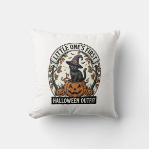 Erstes Halloween-Outfit Vintage Schwarze Katze Kür Kissen