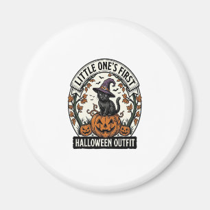 Erstes Halloween-Outfit Vintage Schwarze Katze Kür Magnet