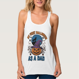 Erstes Halloween Papa Vintage Kürbis Wolf Shirt_1 Tank Top