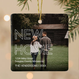 Erstes Haus 2 Foto Weihnachten Keramikornament