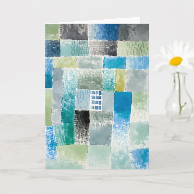 Erstes Haus in einer Siedlung - Paul Klee - Abstra Karte (Kleine Pflanze)