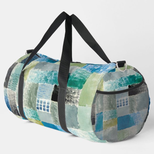 Erstes Haus in einer Siedlung von Paul Klee Duffle Bag (Rechte Ecke)