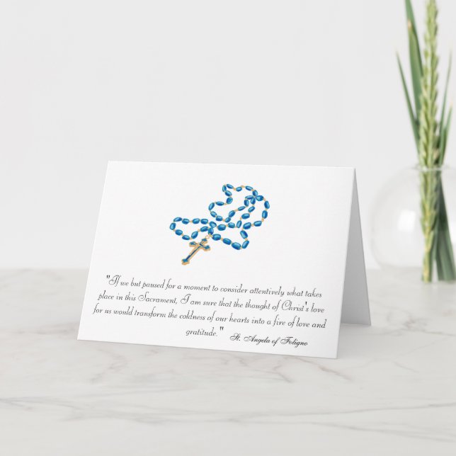 Erstes heilige Kommunion Karte-St. Angela von Karte (Vorderseite)