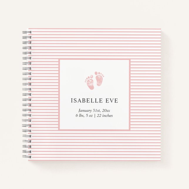 Erstes Jahr Baby Memory Book Personalisiert Baby B Notizbuch (Vorderseite)