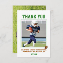 Erstes Jahr | Fußball 1. Geburtstag Party Dankeskarte