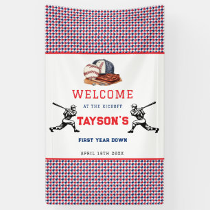 Erstes Jahr im Baseball 1. Geburtstag Party Banner